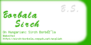 borbala sirch business card